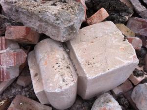 Hand-carved 102-year-old Bedford Limestone. 